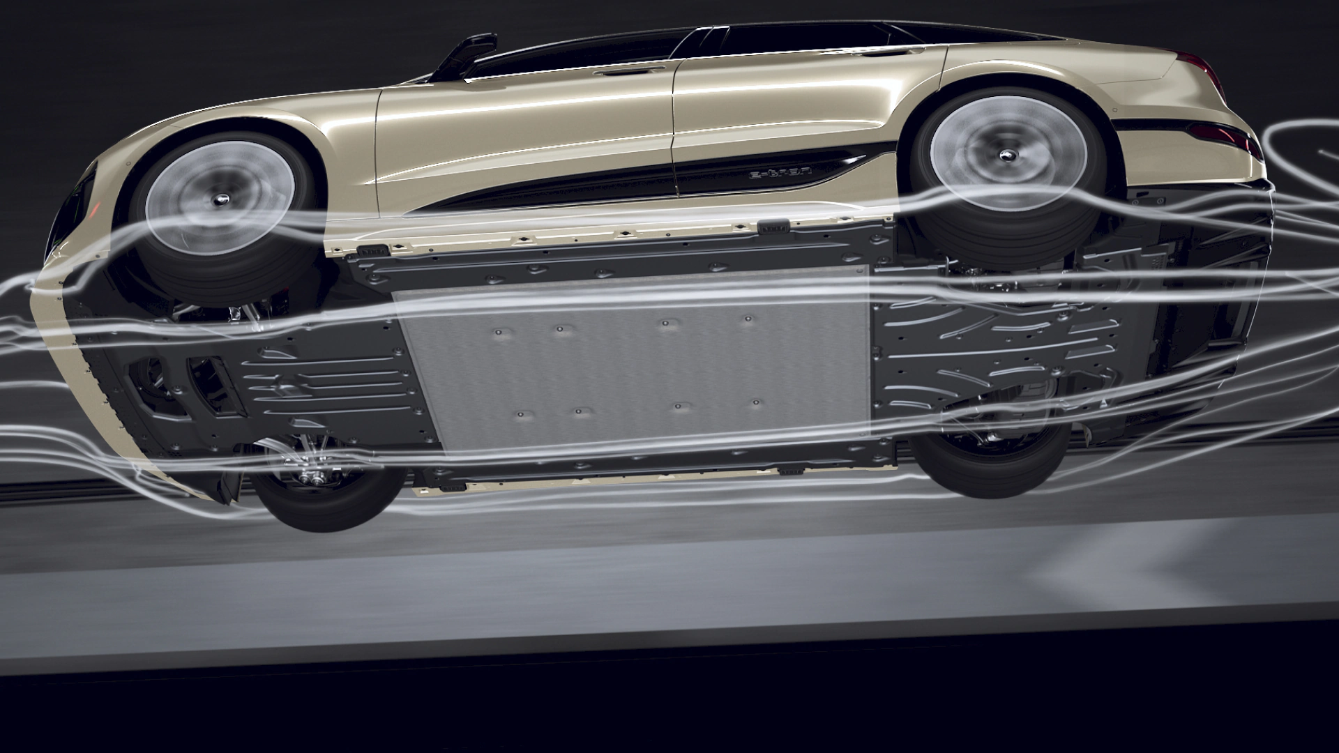 Simulation air flow wheel arches Audi A6 e-tron.